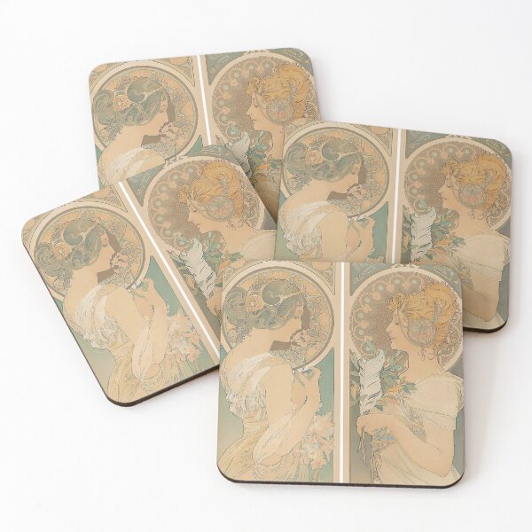 Item preview, Alphonse Mucha Plume et Primevere 1899 designed and sold by Gilmour-Prints.