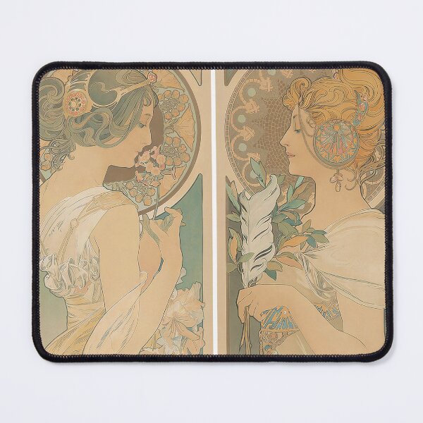 Item preview, Alphonse Mucha Plume et Primevere 1899 designed and sold by Gilmour-Prints.