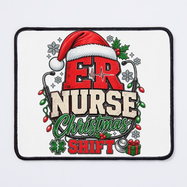 Item preview, ER Nurse Christmas Shift Shirt, Nurse Holiday Gift, Emergency Room Nurse Christmas Design designed and sold by Vireltoo.