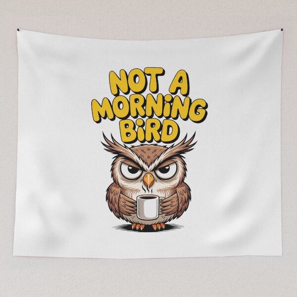 Item preview, Not A Morning Bird Owl designed and sold by J-CCreations.