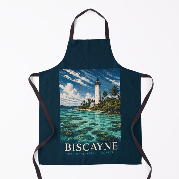 Item preview, Biscayne National Park Florida Modern Woodblock Travel Art designed and sold by KrisSidDesigns.