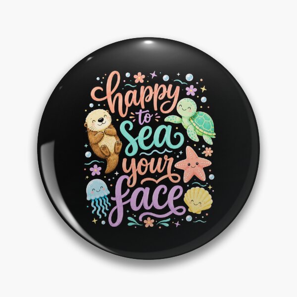 Item preview, sea life Cute Sea Animals with Happy Ocean Friends designed and sold by ROUX-ART.