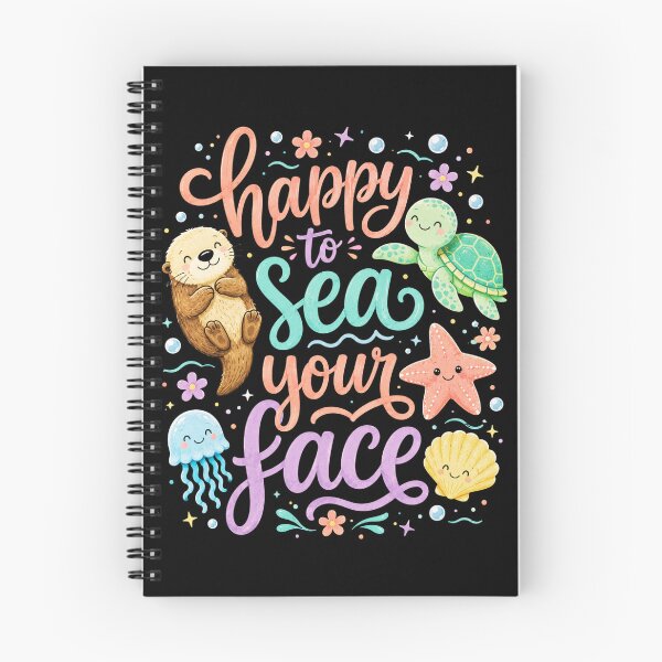 Item preview, sea life Cute Sea Animals with Happy Ocean Friends designed and sold by ROUX-ART.