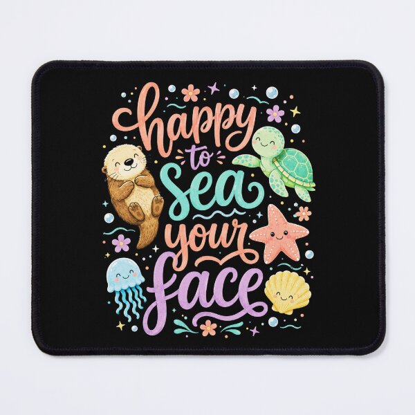 Item preview, sea life Cute Sea Animals with Happy Ocean Friends designed and sold by ROUX-ART.