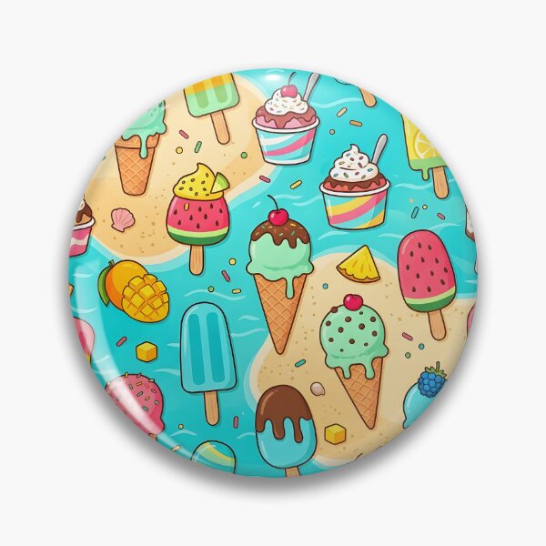 Item preview, Cute Summer Ice Cream Popsicle Pattern designed and sold by DailyVines.