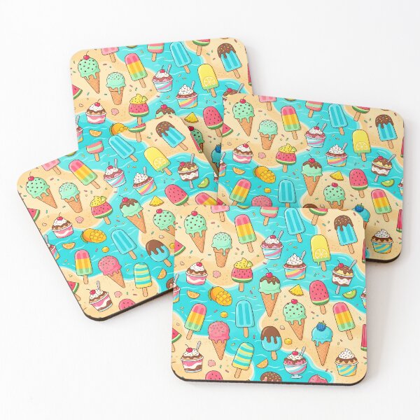 Item preview, Cute Summer Ice Cream Popsicle Pattern designed and sold by DailyVines.
