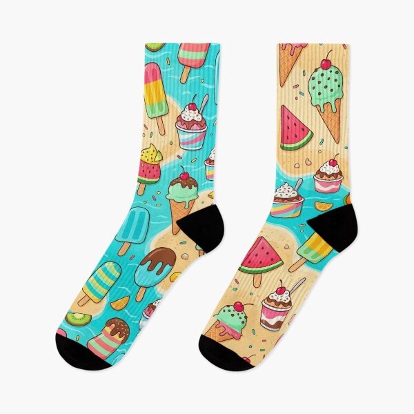 Item preview, Cute Summer Ice Cream Popsicle Pattern designed and sold by DailyVines.