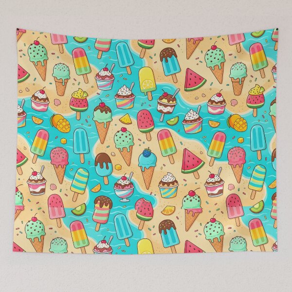 Item preview, Cute Summer Ice Cream Popsicle Pattern designed and sold by DailyVines.