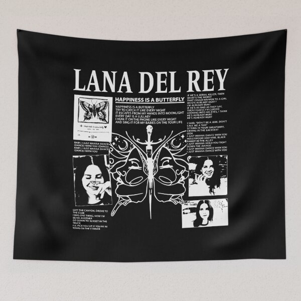 Item preview, Lana-Del-Rey Vintage design BLVD, Happiness is a butterfly designed and sold by LiuTiuuu.