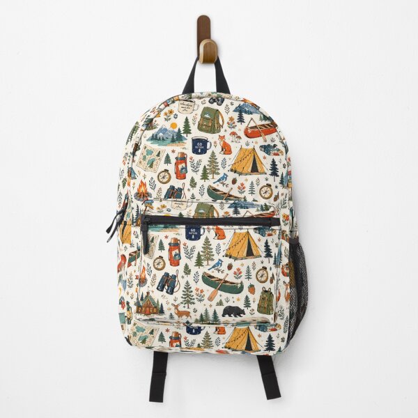 Item preview, Vintage Outdoor Camping & Adventure Seamless Pattern designed and sold by QCena.