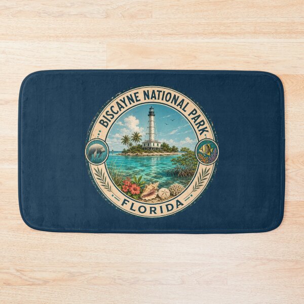 Item preview, Biscayne National Park Florida Illustration Travel Art Badge designed and sold by KrisSidDesigns.