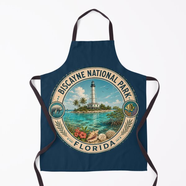 Item preview, Biscayne National Park Florida Illustration Travel Art Badge designed and sold by KrisSidDesigns.