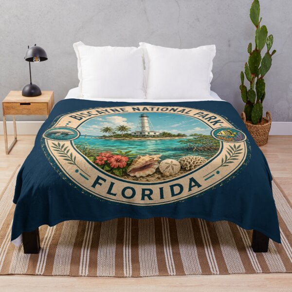 Item preview, Biscayne National Park Florida Illustration Travel Art Badge designed and sold by KrisSidDesigns.