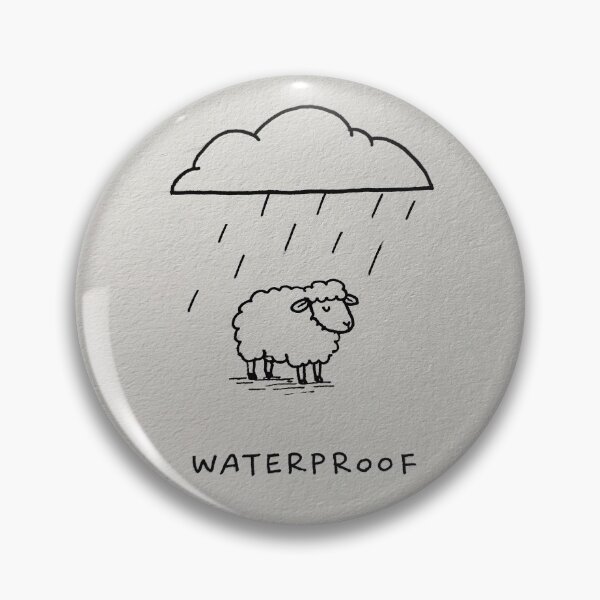 Item preview, Waterproof - Cute Sheep in Rain Minimalist Art designed and sold by lautir.