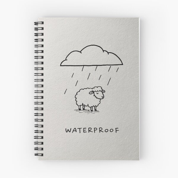 Item preview, Waterproof - Cute Sheep in Rain Minimalist Art designed and sold by lautir.