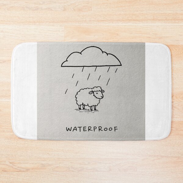Item preview, Waterproof - Cute Sheep in Rain Minimalist Art designed and sold by lautir.