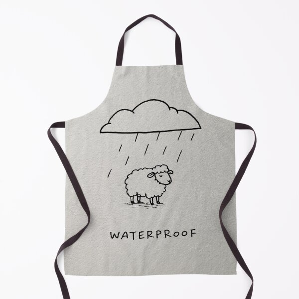 Item preview, Waterproof - Cute Sheep in Rain Minimalist Art designed and sold by lautir.