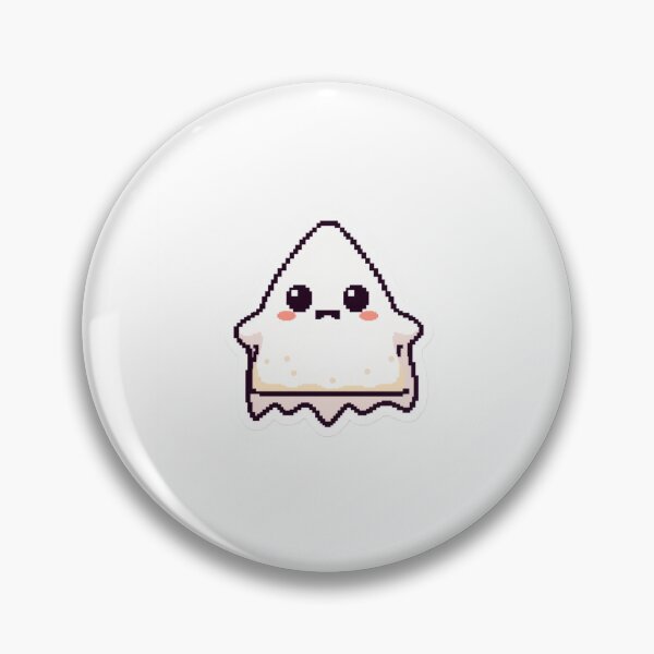 Item preview, pixel onigiri ghost designed and sold by One More Run.