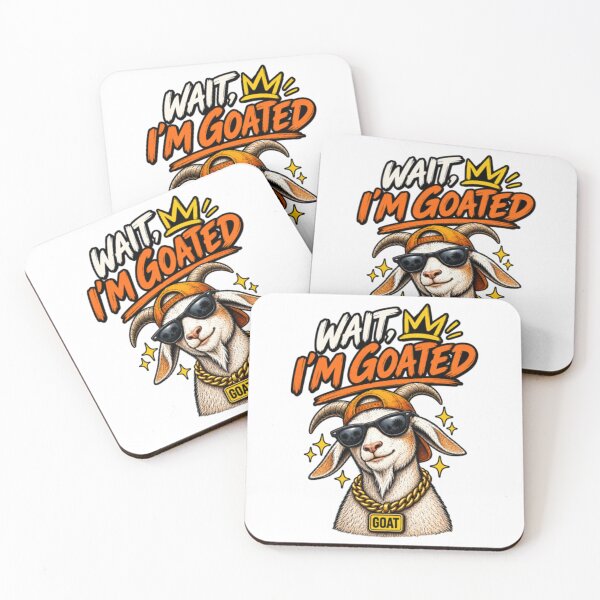 Item preview, Wait I'm Goated, Funny Goat Meme designed and sold by Tonkhawartwork.