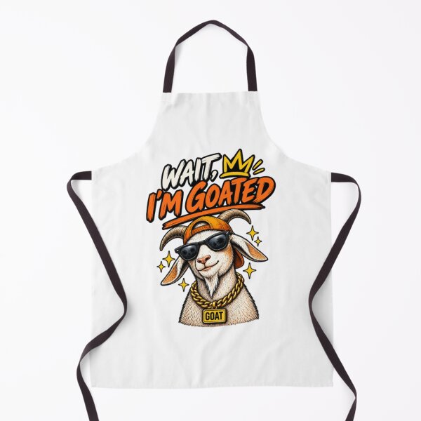 Item preview, Wait I'm Goated, Funny Goat Meme designed and sold by Tonkhawartwork.