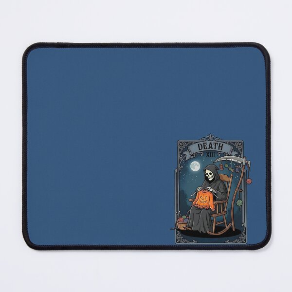 Item preview, Grim Reaper Knitting Pumpkin Sweater Death Tarot Card XIII Cozy Halloween Art designed and sold by Rare By Hero.