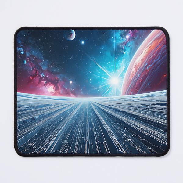 Item preview, Giant Red Planet Horizon - Cyberpunk Space Desk Mat designed and sold by CuteSlothWorld.