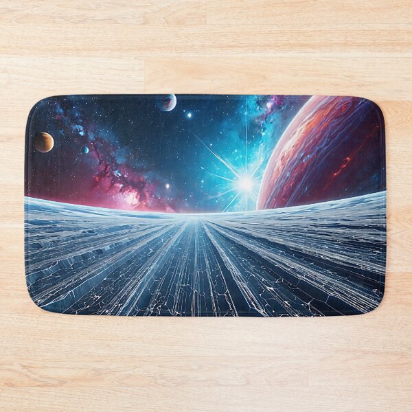 Item preview, Giant Red Planet Horizon - Cyberpunk Space Desk Mat designed and sold by CuteSlothWorld.