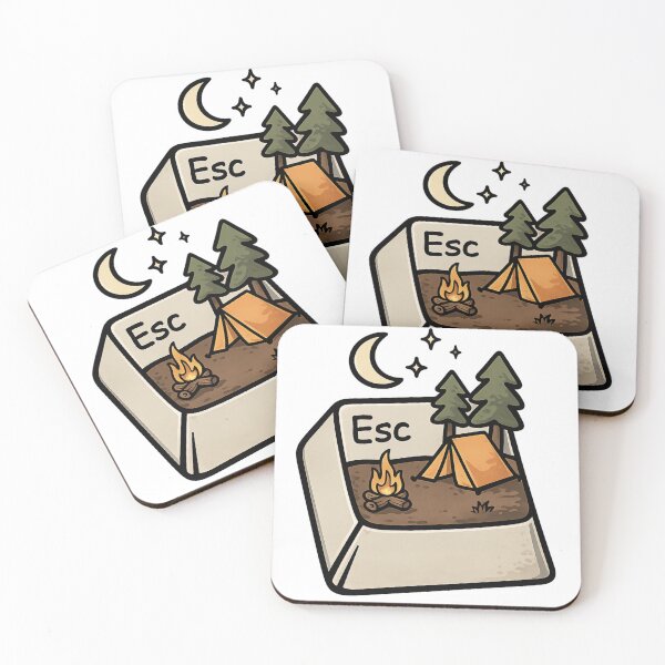 Item preview, Escape Nature Camping Keycap Esc Key Cute Outdoor Wanderlust Graphic designed and sold by DesignArtist.ia.