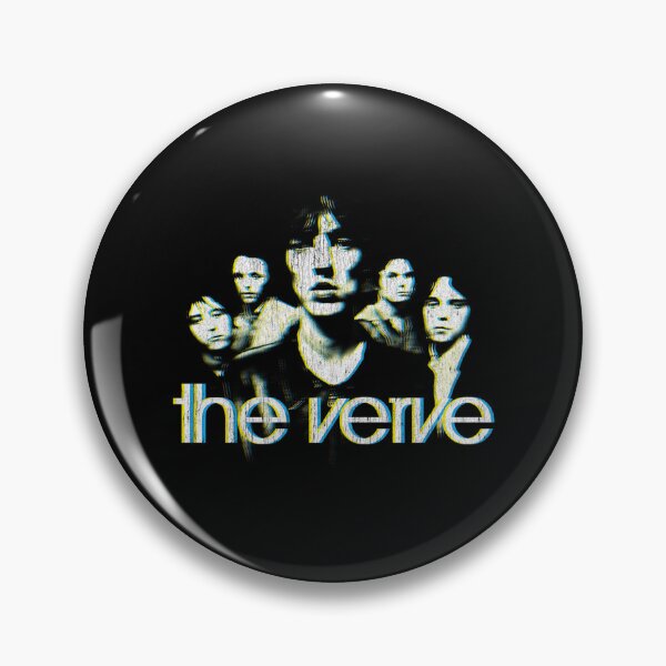 Item preview, The Verve Glitch Effect Band Portrait Blue Yellow Glow designed and sold by Kadir-Sensei.