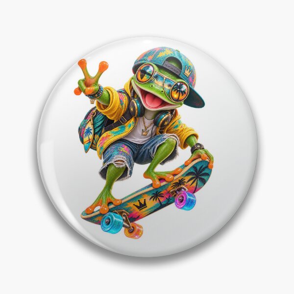Item preview, Skater Frog Cool Urban Streetwear Watercolor Art designed and sold by CSterling11.