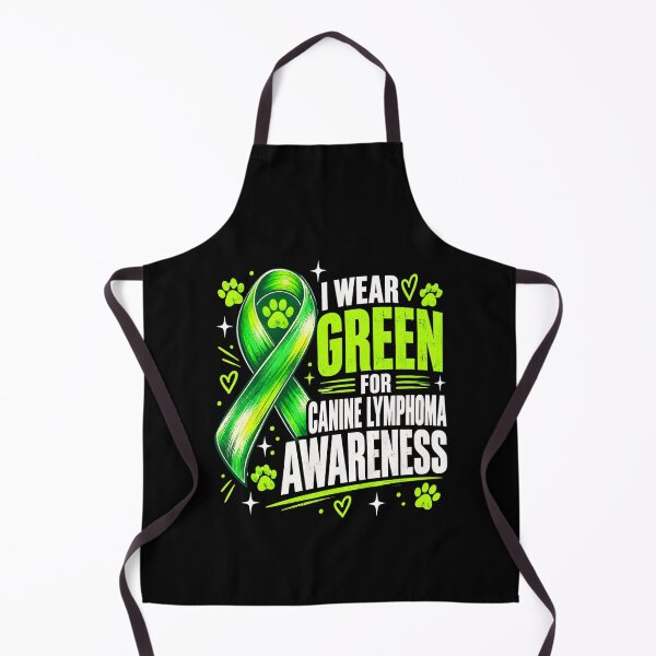 Item preview, Canine Lymphoma Awareness Green Ribbon Paw Print Support designed and sold by ROUX-ART.