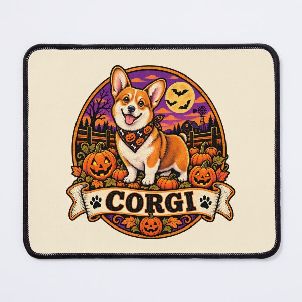 Item preview, Corgi Halloween Shirt – Cute Vintage Pumpkin Patch Retro Badge Design designed and sold by Globalcitytees.