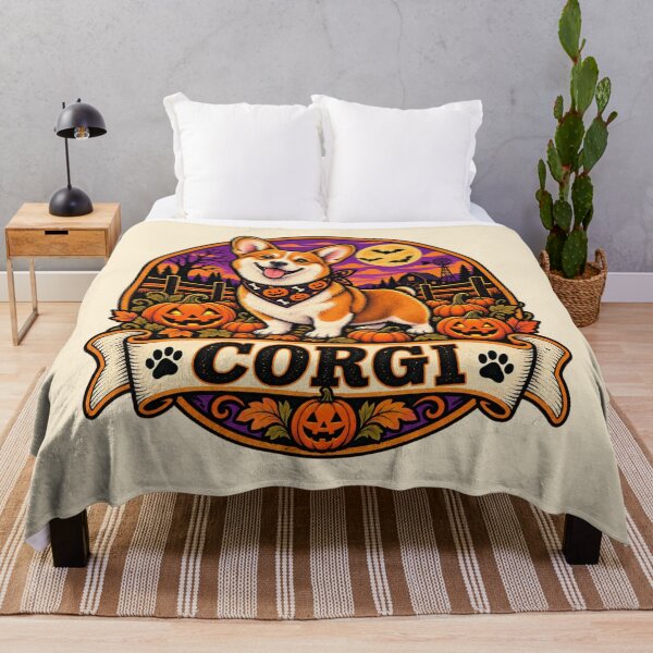 Item preview, Corgi Halloween Shirt – Cute Vintage Pumpkin Patch Retro Badge Design designed and sold by Globalcitytees.