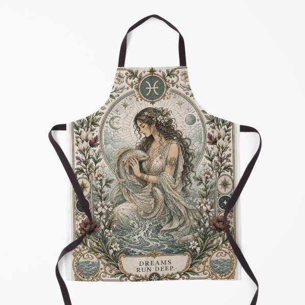 Item preview, Pisces Zodiac Maiden | Celtic Fantasy Art | Mystical Water & Sacred Fish designed and sold by doinitzart.