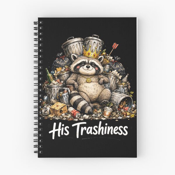 Item preview, raccoon trash king funny garbage animal cartoon art designed and sold by ROUX-ART.