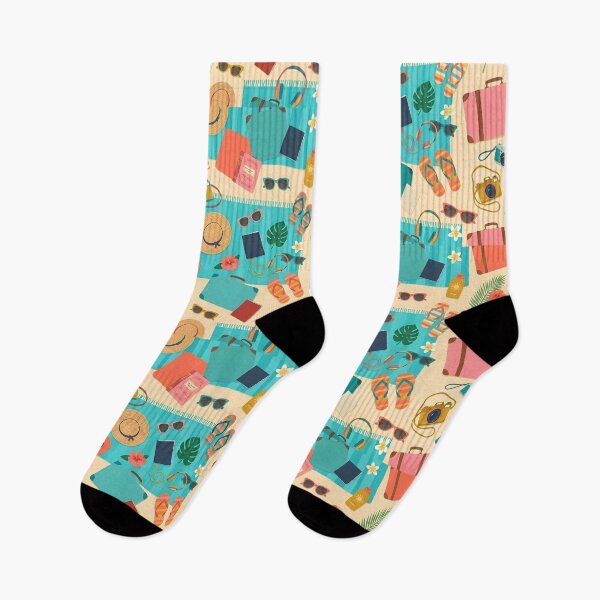 Item preview, Colorful Summer Vacation Essentials Pattern designed and sold by DailyVines.