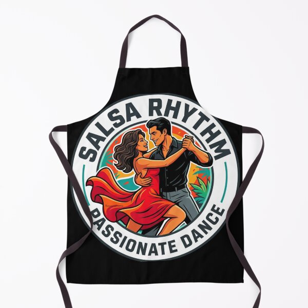 Item preview, Salsa Rhythm Passionate Dance – Retro Vintage Style Dance Couple, Tropical Sunset Circle Emblem, Latin Dancers Apparel Graphic Sticker designed and sold by SmartPuns.
