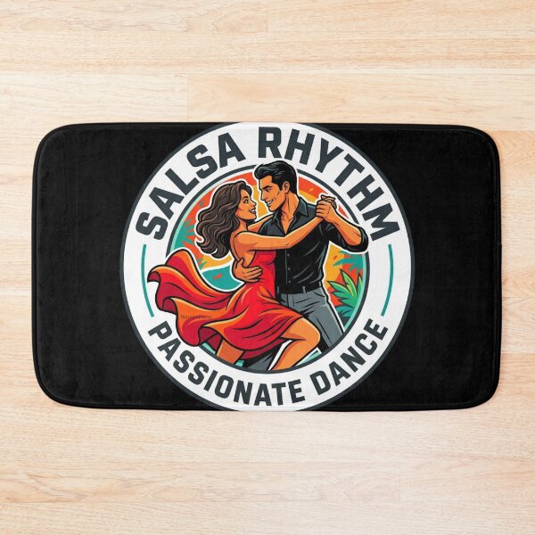 Item preview, Salsa Rhythm Passionate Dance – Retro Vintage Style Dance Couple, Tropical Sunset Circle Emblem, Latin Dancers Apparel Graphic Sticker designed and sold by SmartPuns.