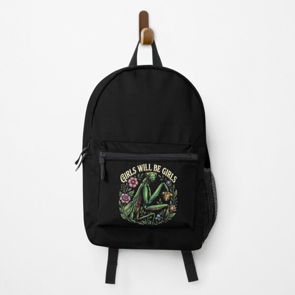 Item preview, Girls Will Be Girls Funny Praying Mantis Floral Art designed and sold by NoeValdric.