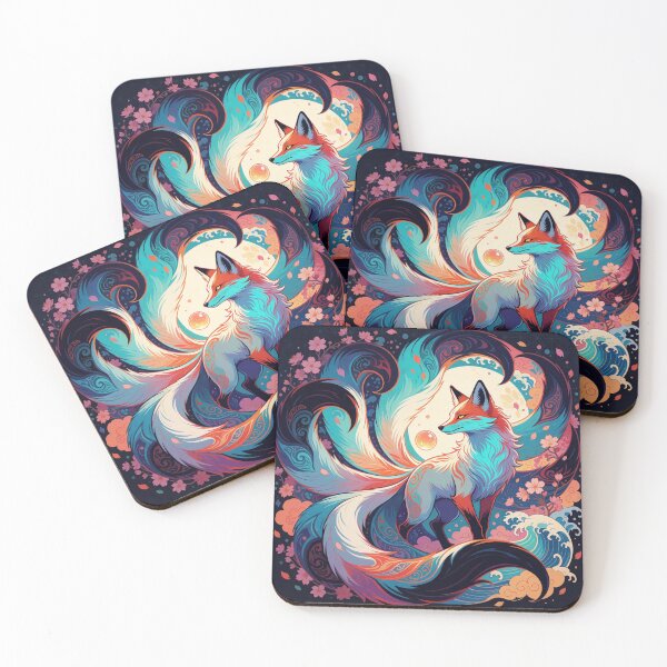 Item preview, Mystical Nine-Tailed Kitsune Japanese Fox Spirit designed and sold by AillustriaAK.