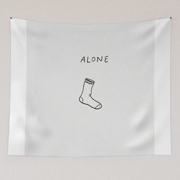 Item preview, Alone - Funny Single Lost Sock Minimalist Art designed and sold by lautir.