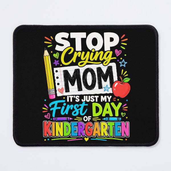 Item preview, kindergarten First Day of School Mom Graphic designed and sold by ROUX-ART.