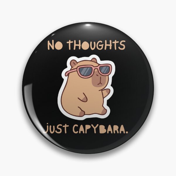 Item preview, No Thoughts Just Capybara Funny Cute Capybara T-Shirt designed and sold by SvarunPogani.