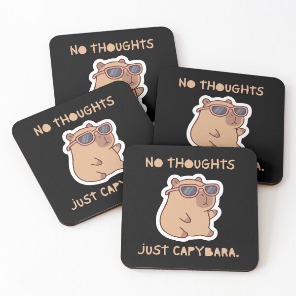 Item preview, No Thoughts Just Capybara Funny Cute Capybara T-Shirt designed and sold by SvarunPogani.