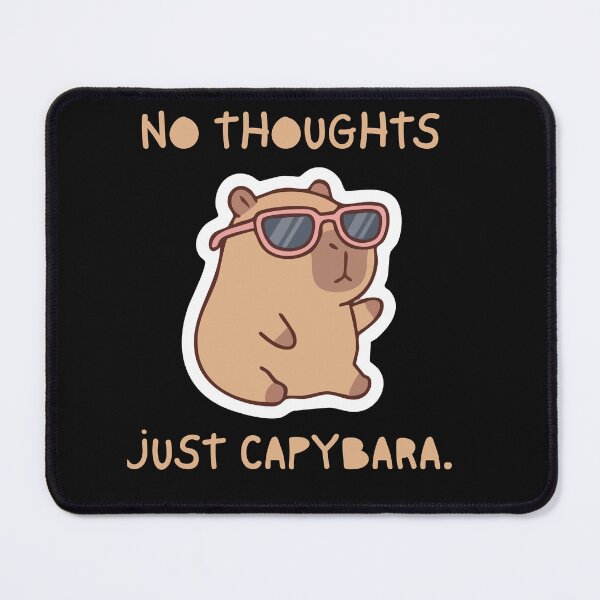 Item preview, No Thoughts Just Capybara Funny Cute Capybara T-Shirt designed and sold by SvarunPogani.