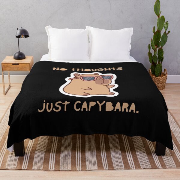 Item preview, No Thoughts Just Capybara Funny Cute Capybara T-Shirt designed and sold by SvarunPogani.