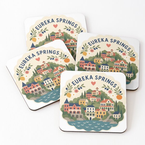 Item preview, Eureka Springs USA Travel Souvenir Modern Folk Art designed and sold by VisualArtsOasis.