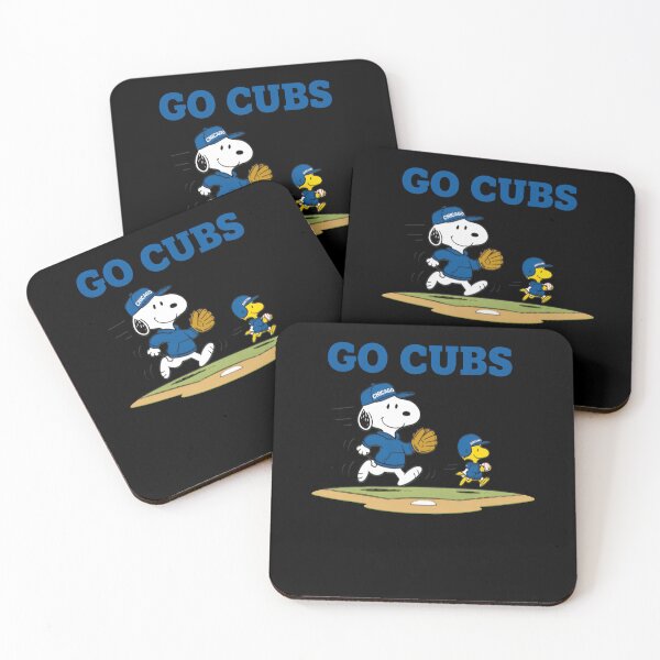 Item preview, GO CUBS Snoopy Woodstock Baseball designed and sold by fizzstocmathepa.