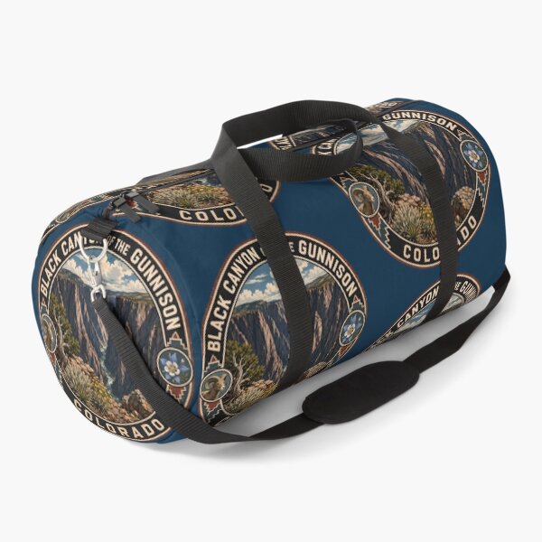 Item preview, Black Canyon of the Gunnison National Park Illustration Travel Art Badge designed and sold by KrisSidDesigns.