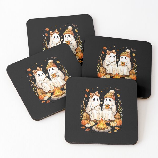 Item preview, Happy Ghost Camping Around Campfire Vintage Halloween designed and sold by Rahamkshop.